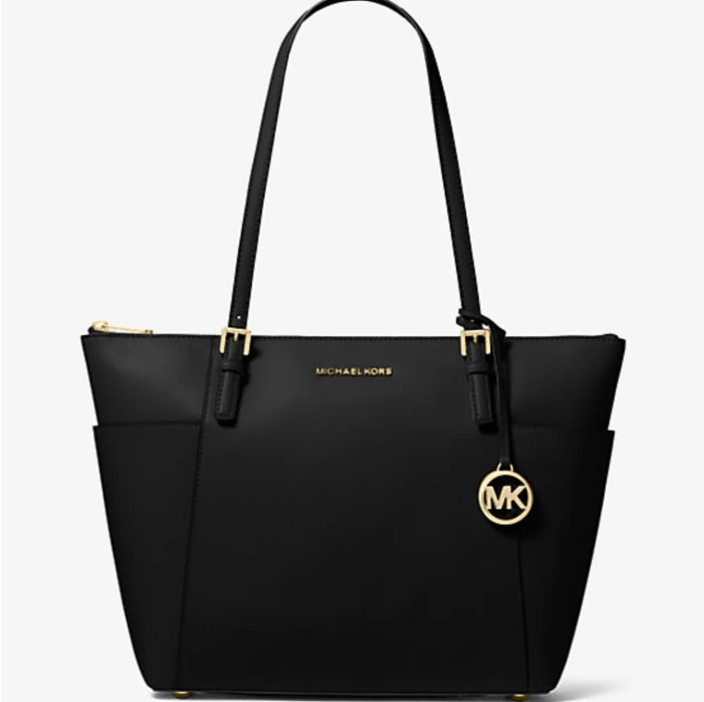 🔥🩷Sale!!! NWT Michael Kors Jet Set Large Saffiano leather top zip tote - Picture 1 of 16